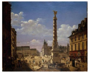 Bouhot fontaine place du Chatelet en 1810
