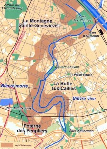 parcours de la Bievre a Paris