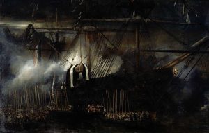 E. Isabey - Le transfert des cendres de Napoléon à bord de La Belle Poule, le 15 octobre 1840 (Versailles)
